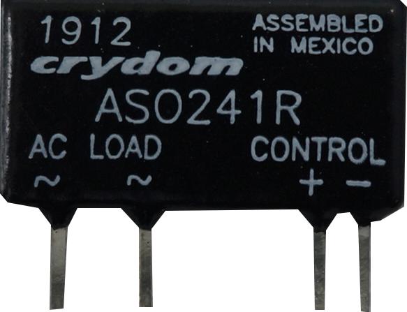 ASO241R, Mini-SIP Solid State Relay, 4-10VDC Control, 1.5Amp 24-280VAC Load ASO241R, Mini-SIP Solid State Relay, 4-10VDC Control, 1.5Amp 24-280VAC Load